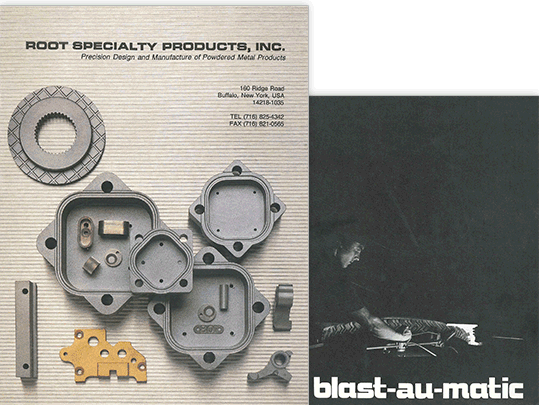Literature of past products like blast-au-matic